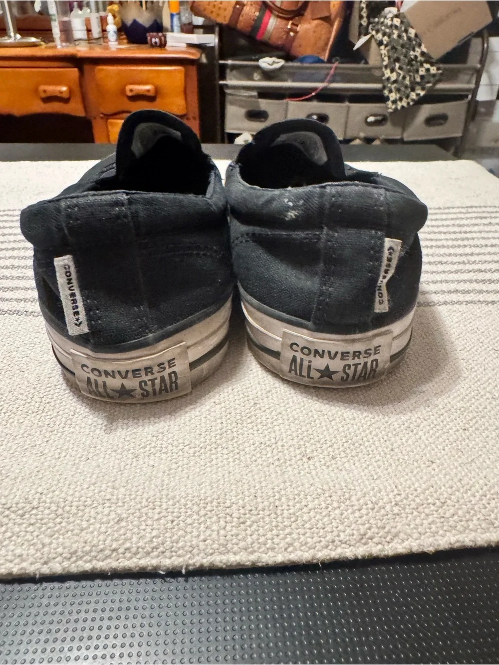 Woman’s Black Slip-On Canvas Shoes